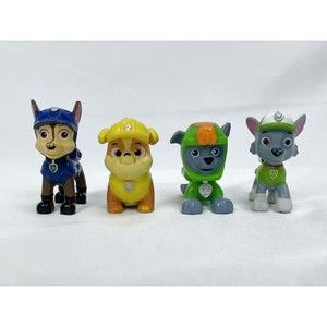 Paw Patrol Rocky Chase Rumble Small Mini Figures Set of 4